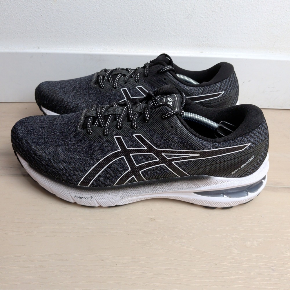 NEW Asics GT-2000 10 Womens 10.5 Running Shoes Black Sneakers White 1012B045